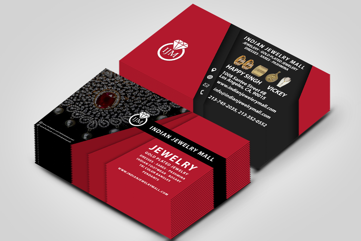 Jewelry mall visiting card